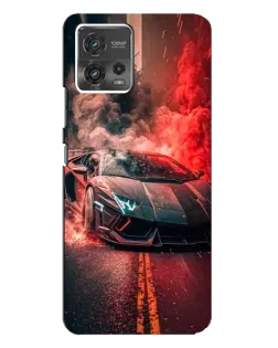 Чехол для Motorola MOTO G72 с картинкой «Lamborghini красный дым»