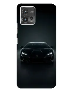 Чехол для Motorola MOTO G72 с картинкой «Черный Lamborghini Aventador»