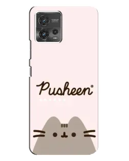 Чехол для Motorola MOTO G72 с картинкой «Pusheen логотип»