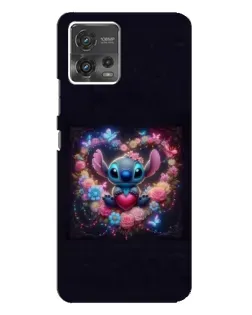 Чехол для Motorola MOTO G72 с картинкой «Stitch в цветах» Чехол для Motorola MOTO G72 с картинкой «Stitch в цветах»