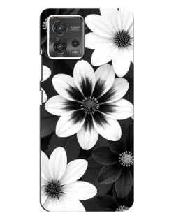 Чохол для Motorola MOTO G72 з картинкою «Монохромні айстри»