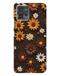 Чохол для Motorola MOTO G72 з картинкою «Візерунок з маленьких соняшників»