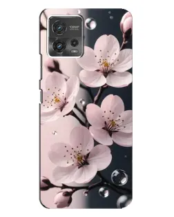 Чохол для Motorola MOTO G72 з картинкою «Ніжня сакура та краплі»