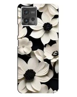 Чохол для Motorola MOTO G72 з картинкою «Об'ємні білі квіти»