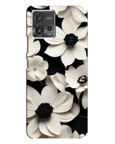 Чехол для Motorola MOTO G72 с картинкой «Объемные белые цветы» Чехол для Motorola MOTO G72 с картинкой «Объемные белые цветы»