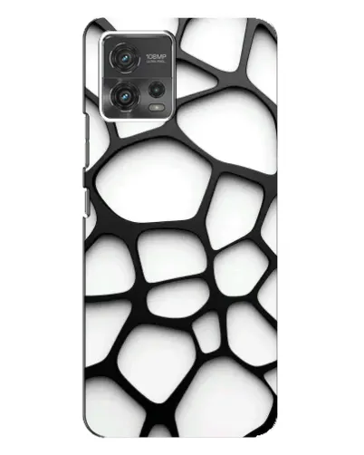 Чехол для Motorola MOTO G72 с картинкой «Белая объемная сетка»