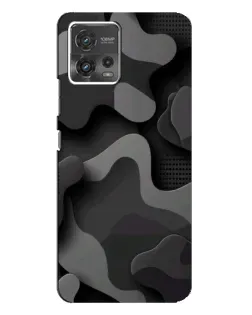 Чехол для Motorola MOTO G72 с картинкой «Темный абстрактный камуфляж»