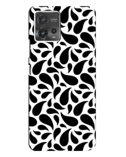 Чехол для Motorola MOTO G72 с картинкой «Контрастные черные капли»