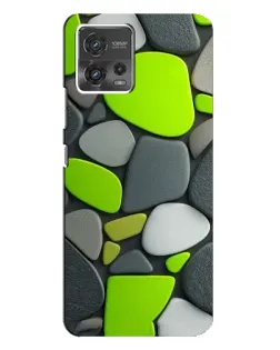 Чехол для Motorola MOTO G72 с картинкой «Яркая неоновая галька»