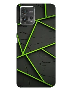 Чехол для Motorola MOTO G72 с картинкой «Зеленые геометрические линии»