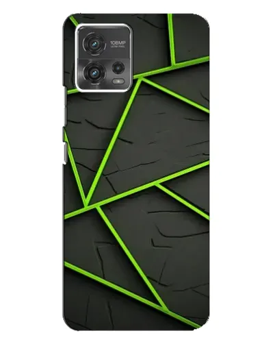 Чехол для Motorola MOTO G72 с картинкой «Зеленые геометрические линии»