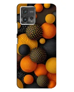 Чехол для Motorola MOTO G72 с картинкой «Объемные оранжевые сферы»