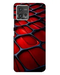 Чехол для Motorola MOTO G72 с картинкой «Красная глянцевая сетка»