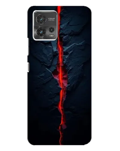 Чехол для Motorola MOTO G72 с картинкой «Kрасная лавовая трещина»