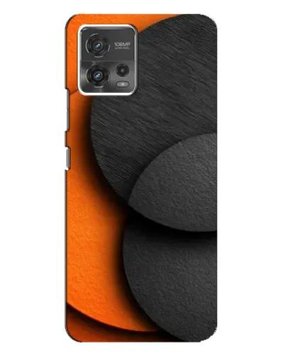 Чехол для Motorola MOTO G72 с картинкой «Геометрия оранжевых кругов»