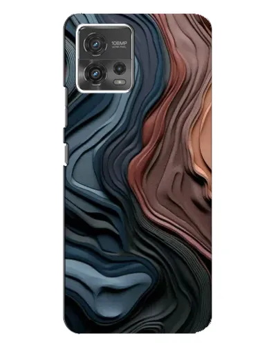 Чехол для Motorola MOTO G72 с картинкой «Цветные волны каньона»