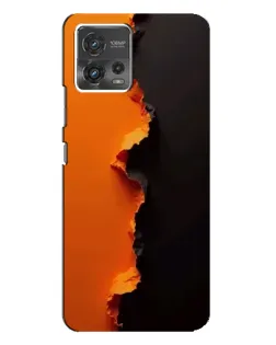 Чехол для Motorola MOTO G72 с картинкой «Оранжевый разлом»