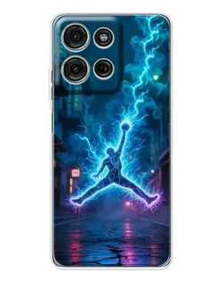 Чехол для Motorola Moto G75 с картинкой «Jordan Gold Jumpman»