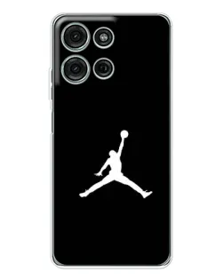 Чехол для Motorola Moto G75 с картинкой «Jordan Silhouette»