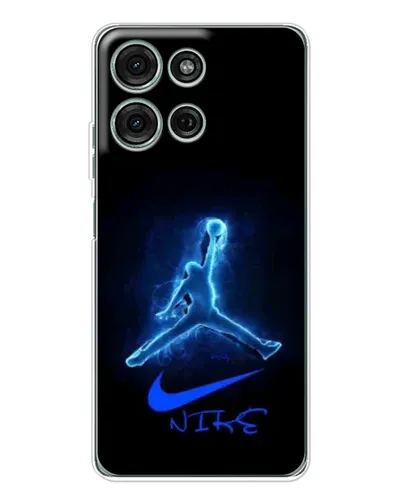 Чехол для Motorola Moto G75 с картинкой «Jordan Neon Blue»