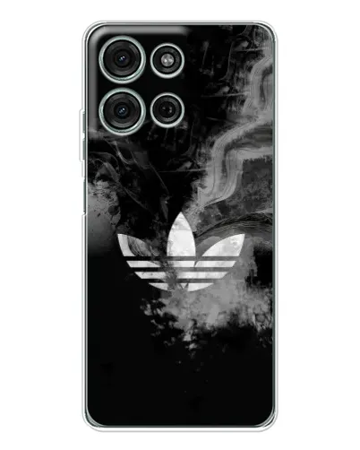 Чехол для Motorola Moto G75 с картинкой «Абстрактный дым Adidas»