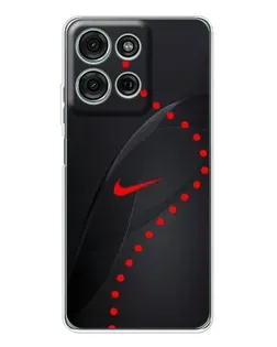 Чехол для Motorola Moto G75 с картинкой «Абстрактный дизайн Nike»