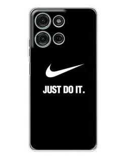 Чехол для Motorola Moto G75 с картинкой «Классический принт Nike»
