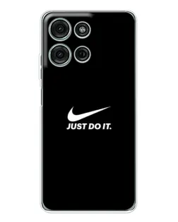 Чехол для Motorola Moto G75 с картинкой «Минимализм от Nike»