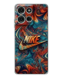 Чехол для Motorola Moto G75 с картинкой «Nike в абстракции»