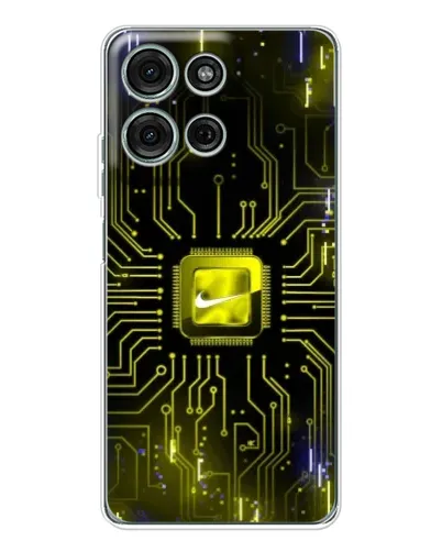 Чехол для Motorola Moto G75 с картинкой «Nike — золотая искра» Чехол для Motorola Moto G75 с картинкой «Nike — золотая искра»