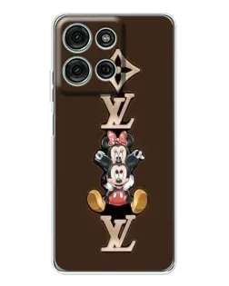 Чехол для Motorola Moto G75 с картинкой «LV и Микки Маус»
