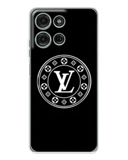 Чехол для Motorola Moto G75 с картинкой «LV — печать стиля»