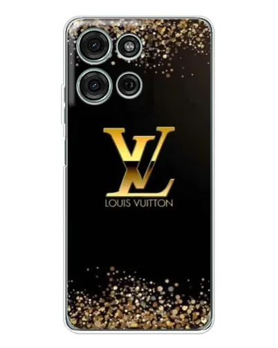 Чехол для Motorola Moto G75 с картинкой «LV — золотые искры»