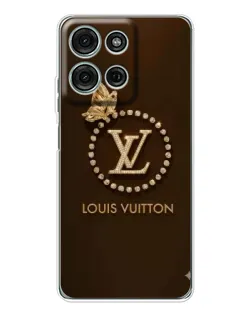 Чехол для Motorola Moto G75 с картинкой «LV — золотая печать»
