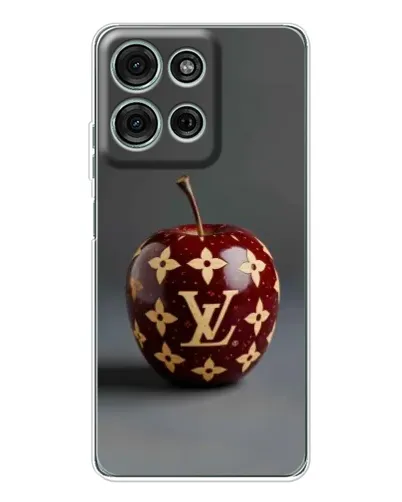 Чехол для Motorola Moto G75 с картинкой «Красное яблоко LV»
