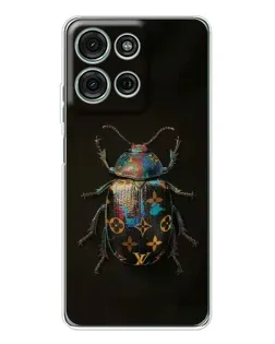 Чехол для Motorola Moto G75 с картинкой «LV — мраморный принт»