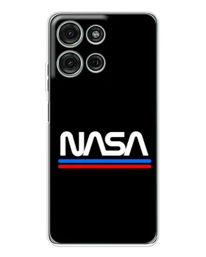 Чехол для Motorola Moto G75 с картинкой «NASA — классика Red Blue» Чехол для Motorola Moto G75 с картинкой «NASA — классика Red Blue»