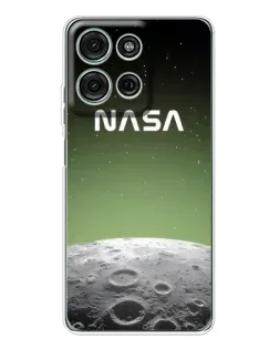 Чехол для Motorola Moto G75 с картинкой «NASA — лунный градиент»