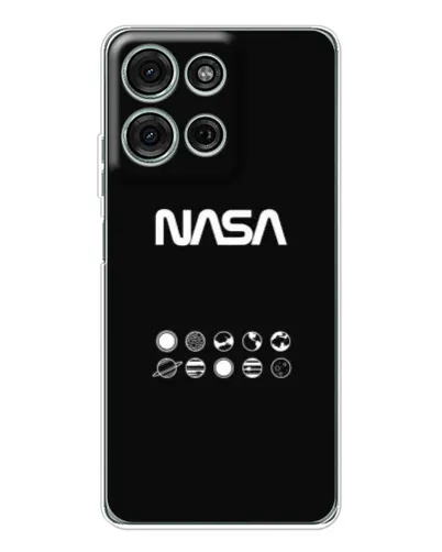 Чехол для Motorola Moto G75 с картинкой «NASA — технический принт» Чехол для Motorola Moto G75 с картинкой «NASA — технический принт»
