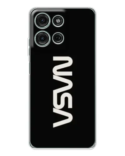 Чехол для Motorola Moto G75 с картинкой «NASA — вертикальный логотип» Чехол для Motorola Moto G75 с картинкой «NASA — вертикальный логотип»