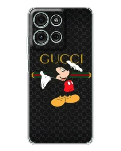 Чехол для Motorola Moto G75 с картинкой «Микки Маус Gucci»