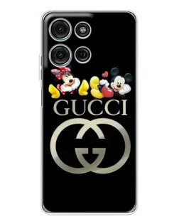 Чехол для Motorola Moto G75 с картинкой «Gucci — герои Disney»
