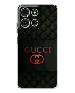 Чехол для Motorola Moto G75 с картинкой «Gucci — стеганый черный»
