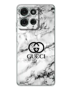 Чехол для Motorola Moto G75 с картинкой «Gucci — мраморный шик»