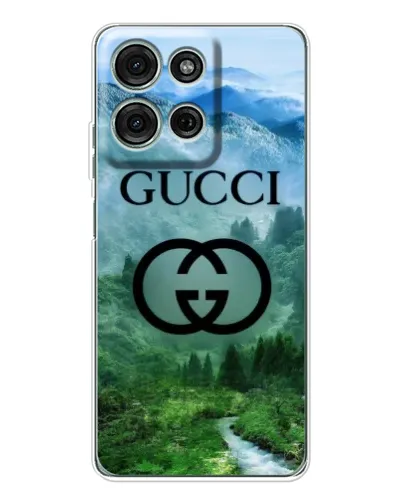 Чехол для Motorola Moto G75 с картинкой «Gucci — горный пейзаж»