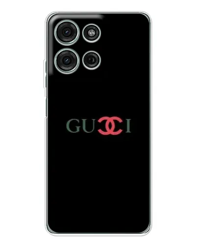 Чехол для Motorola Moto G75 с картинкой «Gucci — красный градиент»