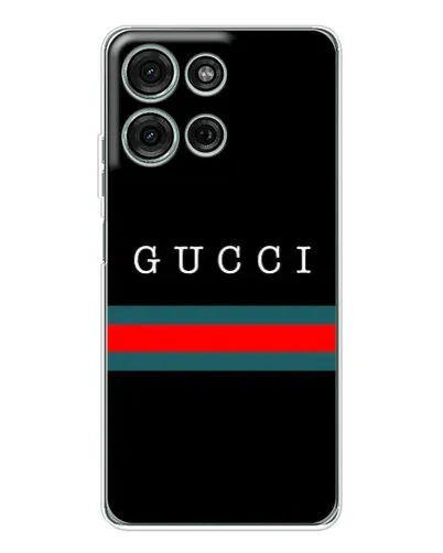 Чехол для Motorola Moto G75 с картинкой «Gucci — красный пояс»