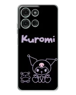 Чехол для Motorola Moto G75 с картинкой «Kuromi — черный минимализм» Чехол для Motorola Moto G75 с картинкой «Kuromi — черный минимализм»