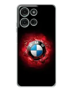 Чехол для Motorola Moto G75 с картинкой «Логотип BMW — вспышка»