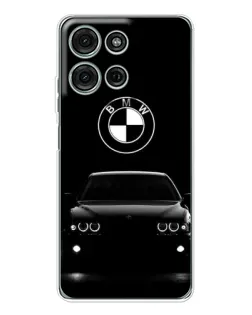 Чехол для Motorola Moto G75 с картинкой «BMW — взгляд из темноты»